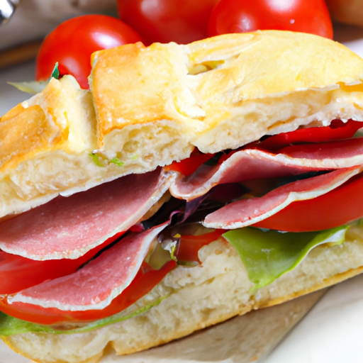 Gefüllte Panini mit Salami