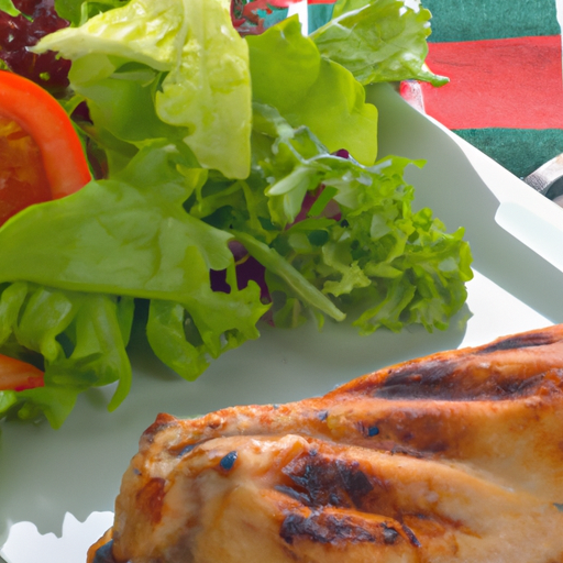 Halbes Grillhähnchen mit Salat Rezept