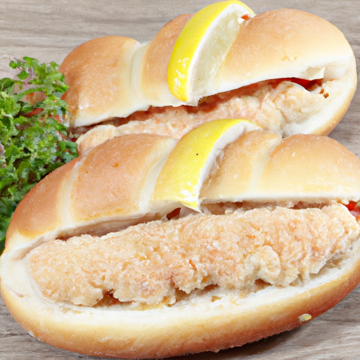 Seelachsschnitzel-Brötchen