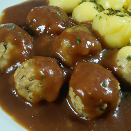 Knödel mit Sauce