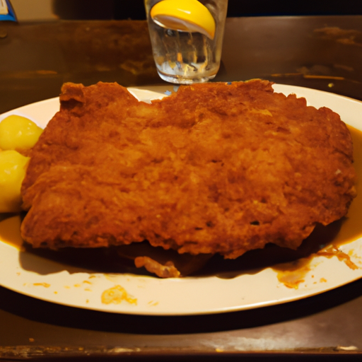 Überbackenes Schnitzel Metaxa