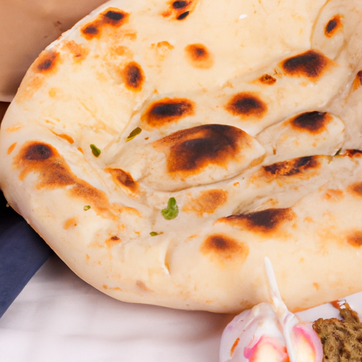 Indisches Garlic Naan Brot