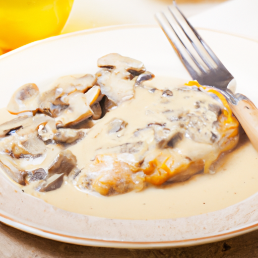 Schnitzel in Champignon-Rahmsauce