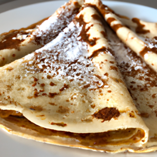 Crêpes mit Nutella und Puderzucker