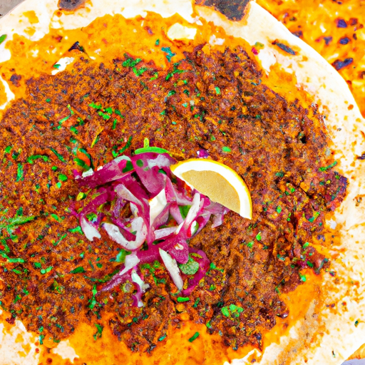 Lahmacun mit Dönerfleisch und Falafel