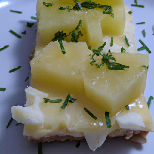 Vegetarischer Dürüm mit Ananas und Käse