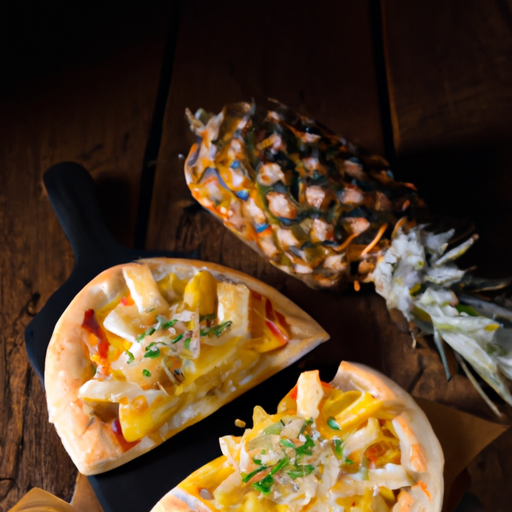 Pide mit Ananas und Käse