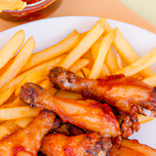 Chicken-Wings mit Pommes frites Rezept