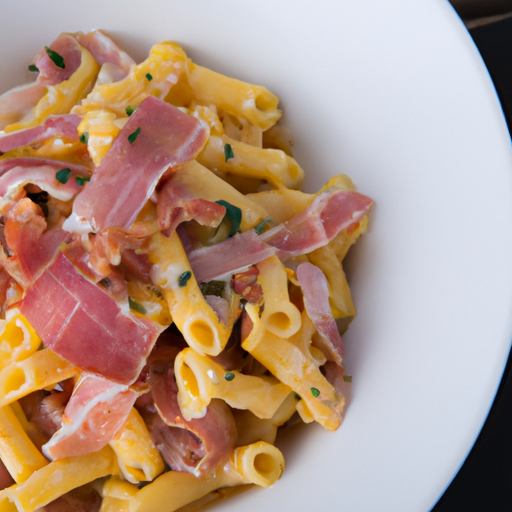 Pasta Panne e Prosciutto