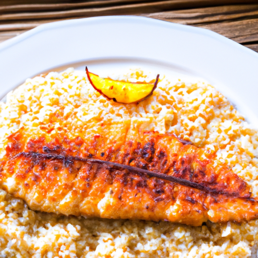 Gebratener Reis mit gebackenem Fischfilet Rezept