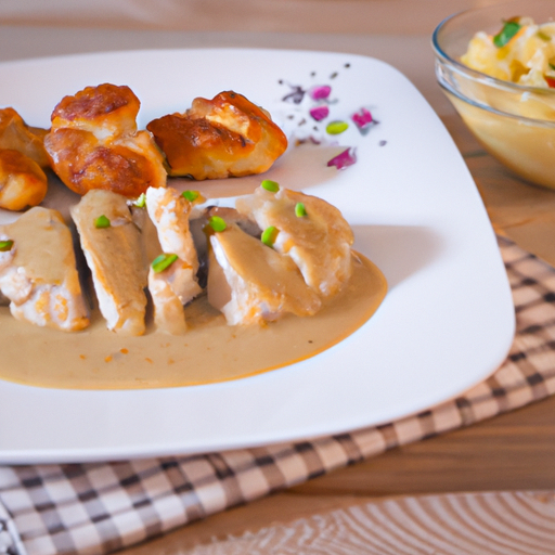 Knusprige Hähnchenbrust mit Knoblauchsauce Rezept