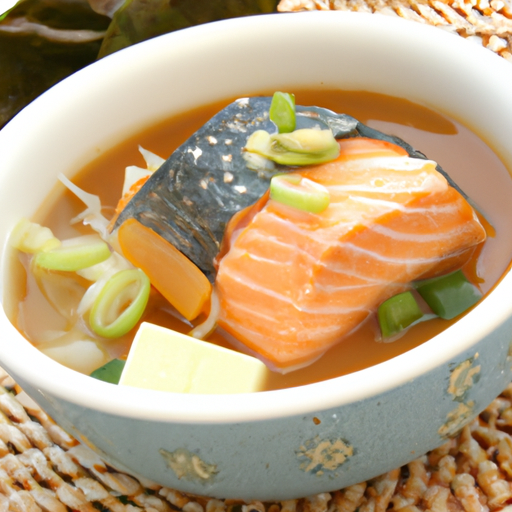 Miso-Suppe mit Lachs