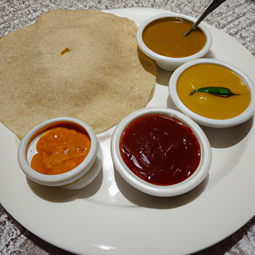 Papadam mit Chutneys