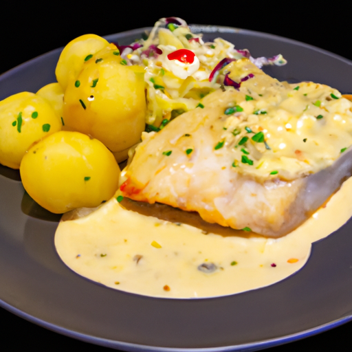 Backfisch mit hausgemachtem Remoulade und Kartoffelsalat