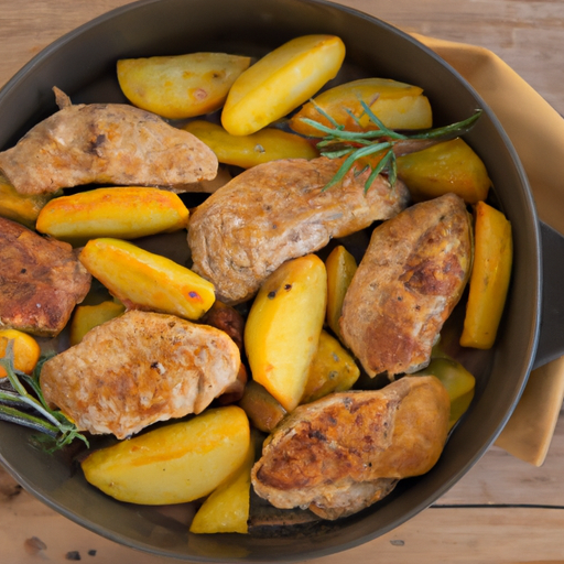 Gebratene Knusperente mit Orangensoße und Rosmarinkartoffeln Rezept