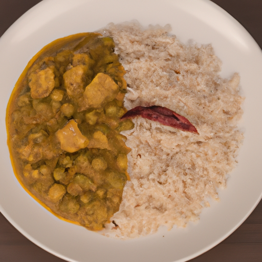 Gourmet Kichererbsen-Curry mit braunem Basmatireis