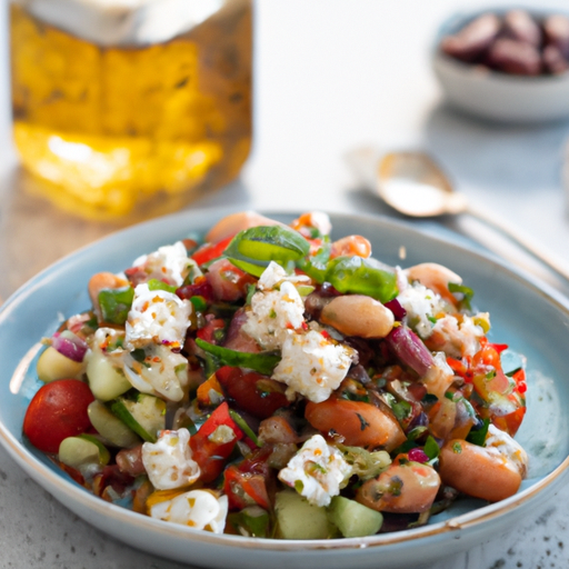 Mediterraner Kichererbsensalat mit Feta Rezept
