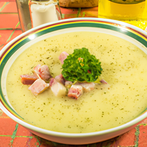 Thüringer Kartoffelsuppe mit geräuchertem Speck