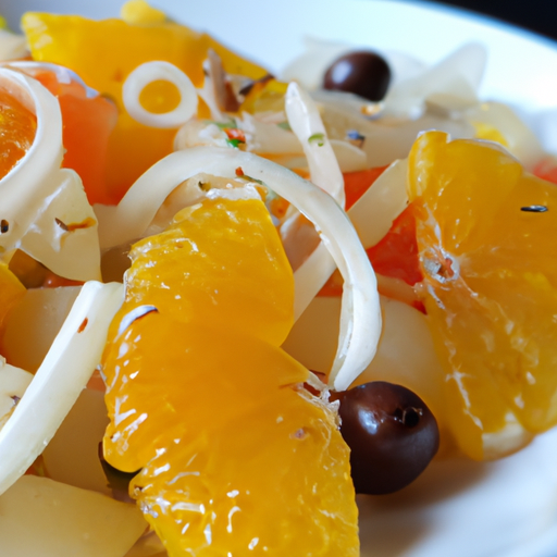 Mediterranen Fenchelsalat mit Orangen und Oliven