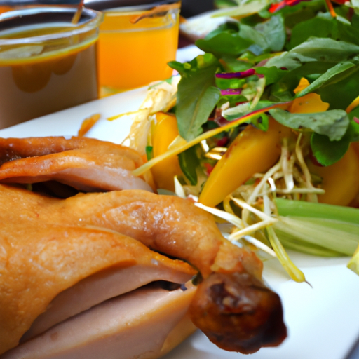 Scharfe Thai-Ente mit Papayasalat