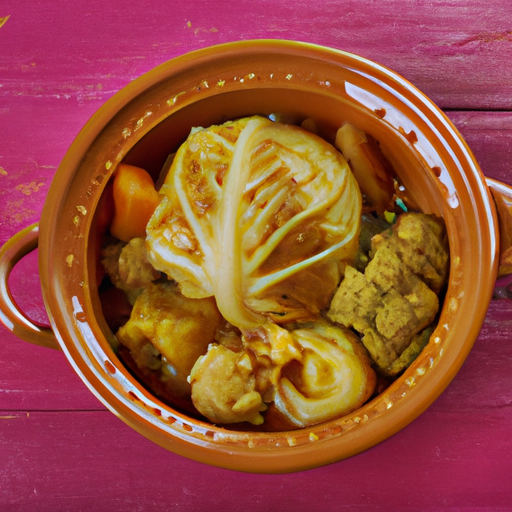 Handgeschüttelte Tajine von Rosenkohl