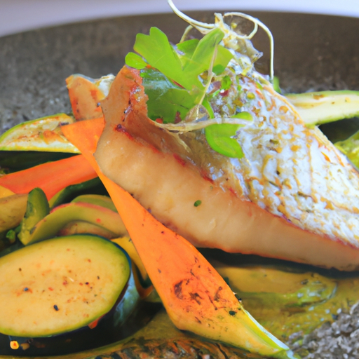 Seelachsfilet auf Gemüsebett Rezept