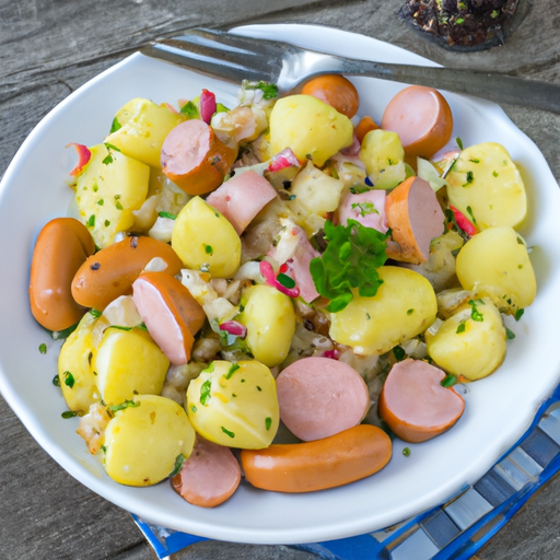 Sächsischer Kartoffelsalat mit Bratwurst