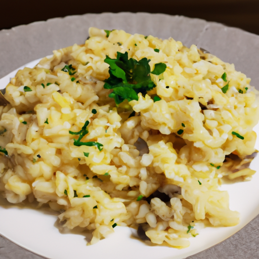 Zitronen-Pilz Risotto mit Kräutern