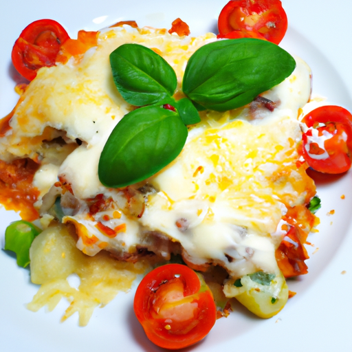 Bunte Gemüse-Lasagne mit cremiger Bechamelsauce