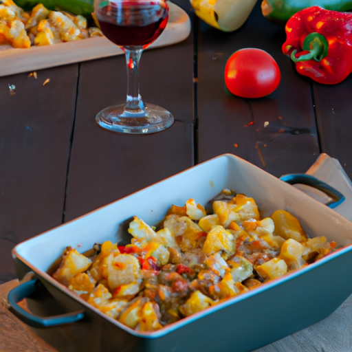 Mediterraner Kartoffeleintopf mit Gemüse und Weißwein