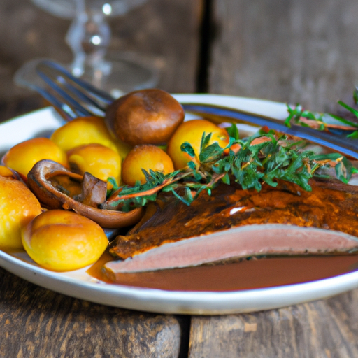 Kulinarisches Entenbrustfilet mit Orangensoße und Rosmarinkartoffeln Rezept