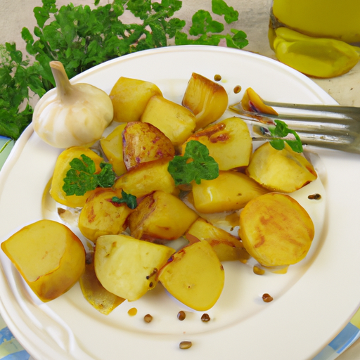 Rustikale Knoblauch-Thymian-Kartoffeln