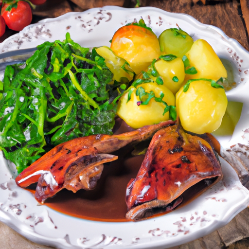 Knusprige Entenbrust auf Blattspinat Rezept
