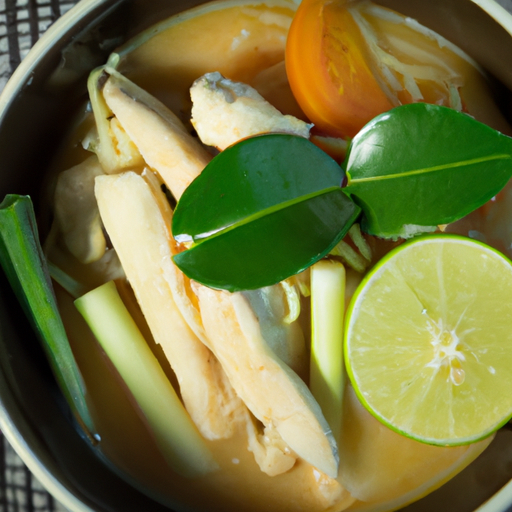 Pikante Thai-Hühnersuppe Rezept