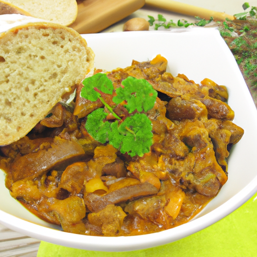 Linsen-Pilz-Ragout mit frischem Kräuter-Knäckebrot