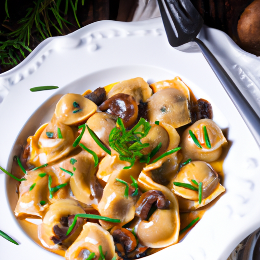 Handgemachte Steinpilz-Tortellini in Sahnesauce Rezept