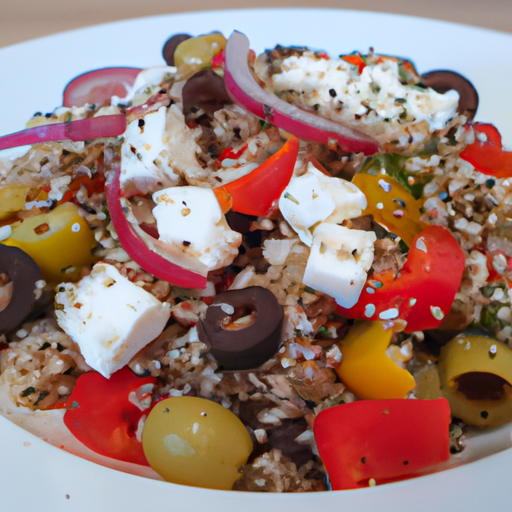 Mediterraner Quinoa-Salat mit Feta und Oliven Rezept