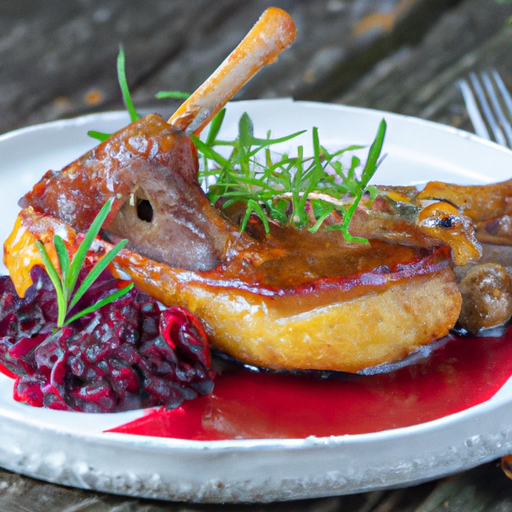 Gebratene Entenbrust mit Honig-Glasur und Rotkohl Rezept