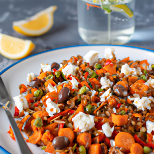 Mediterraner Linsensalat mit gerösteten Karotten und Feta Rezept