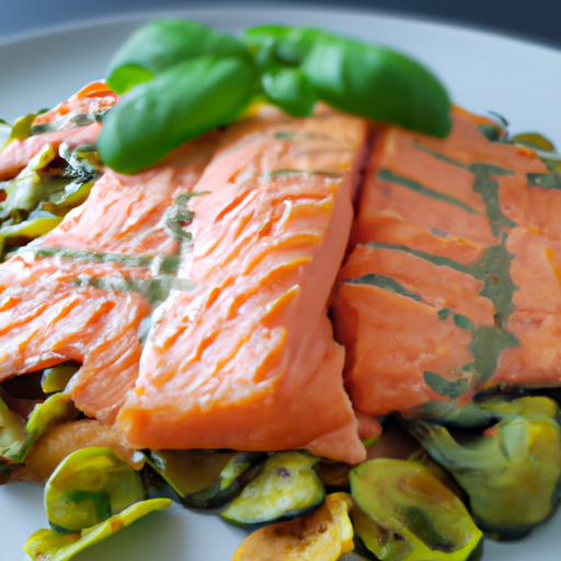 Wildlachs mit Ofengemüse und Petersilienpesto Rezept