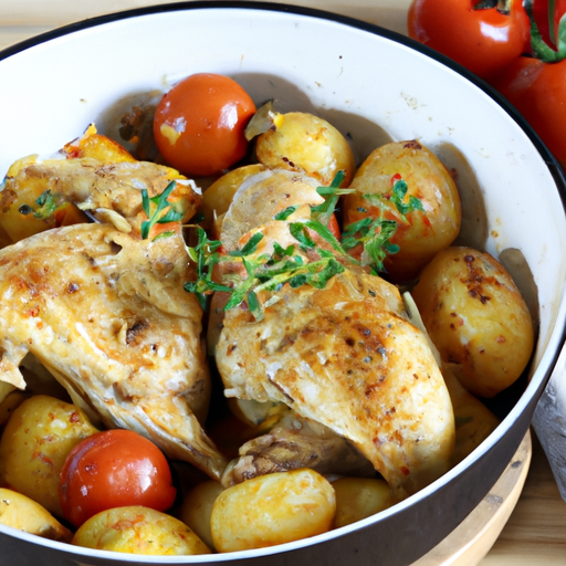 Gebratene Hähnchenbrust mit Rosmarin-Kartoffeln