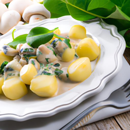Bärlauch-Gnocchi mit cremiger Pilzsauce Rezept