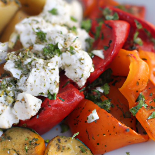 Mediterranes Ofengemüse mit Kräuterquark