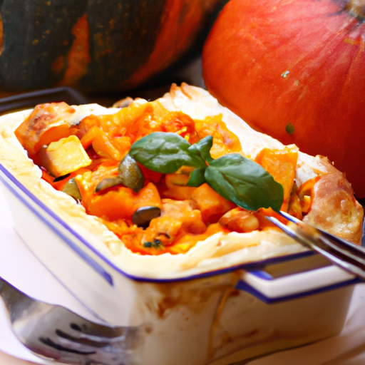 Herbstlicher Kürbisauflauf