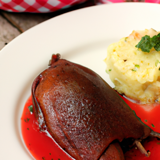 Geschmorte Entenbrust auf Rotweinsauce Rezept