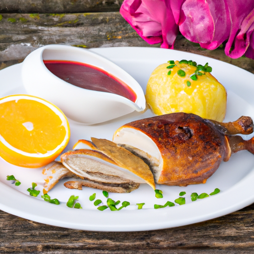 Entenbrust mit Orangen-Karamell-Soße und Rosenkohl Rezept