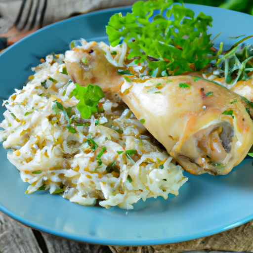 Knusprige Hähnchenbrust mit frischem Kräuterrisotto Rezept