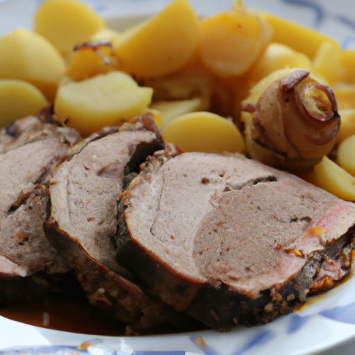 Saftige Schweinebraten mit knusprigen Kartoffelecken Rezept