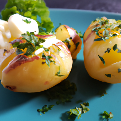 Knusprige Ofenkartoffeln mit frischem Kräuterquark