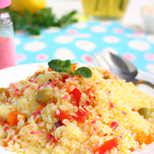 Farbenfroher Couscous-Salat